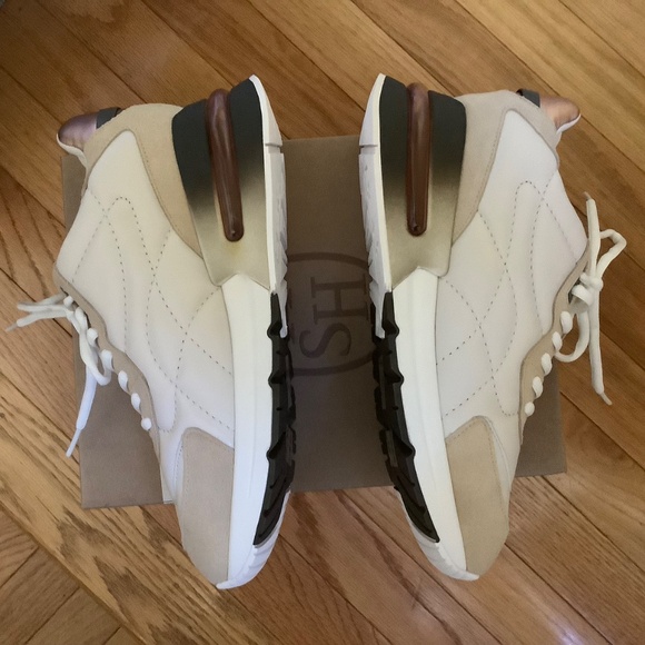 Ash Kacy Leather And Suede Sneakers Biscuit Off White SZ EU 40/ US 9.5 - Picture 3 of 16